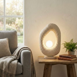 Opviq Vaslı-1001-Nua Lámpara de mesa Ecru